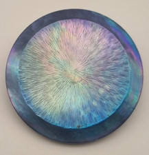 Blauer Perlmutt Ösen-Knopf