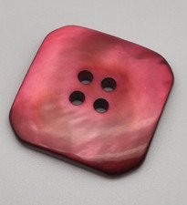 Roter Perlmutt 4-Loch-Knopf
